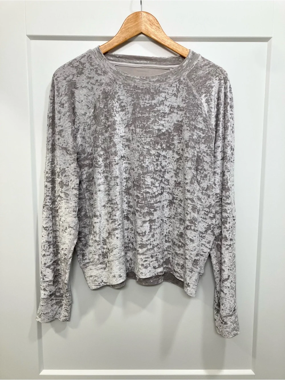 Lululemon Warm Down Crew Crushed Velvet Chrome *Sz 8* Special Edition Silver